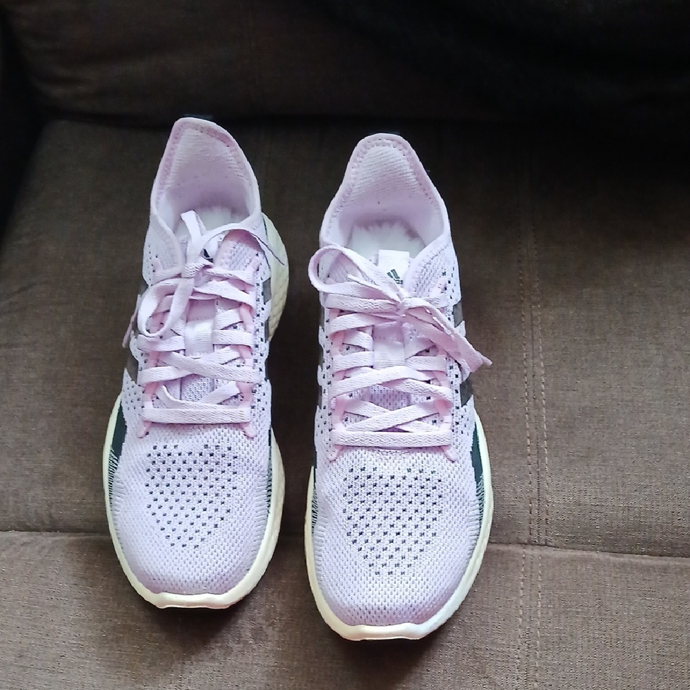 Adidas Light Pink and Black Running Shoes